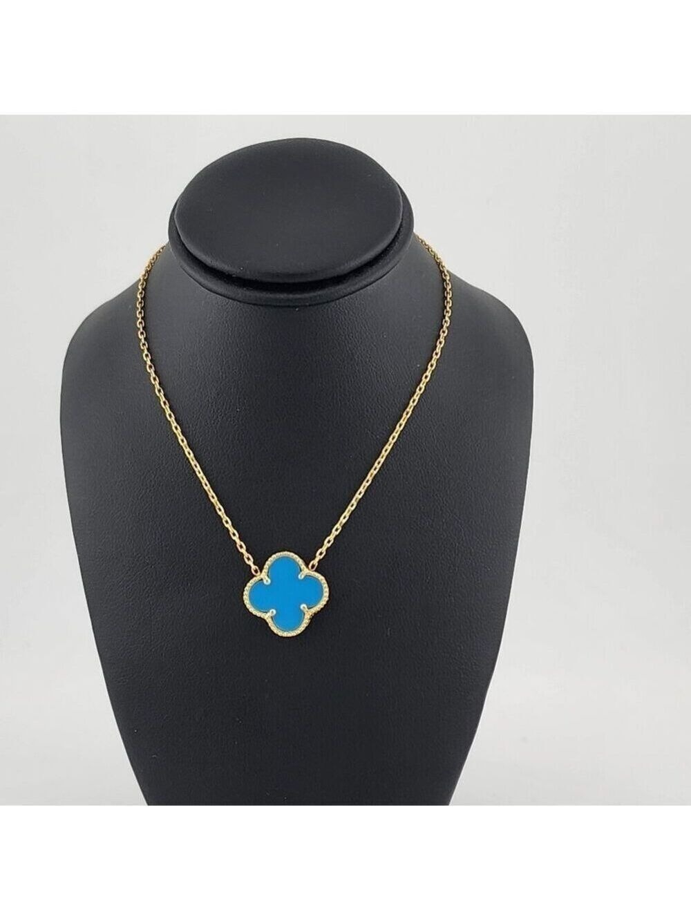 Luxury 925 Sterling Silver Baby Blue Clover Necklace – Timeless Lucky Charm
